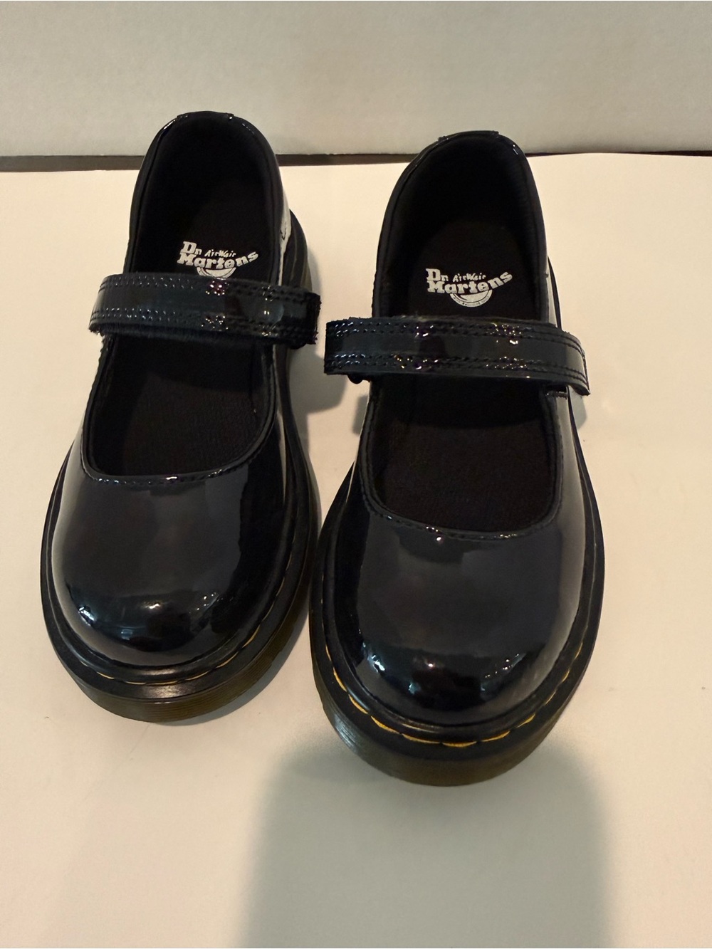 Dr. Marten's Maccy Black Patent Mary Jane Round Toe Shoes Little Girl Size 13
